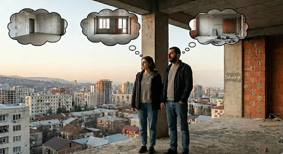 შავი კარკასი თეთრი კარკასი და მწვანე კარკასი შედარება - წყვილი ირჩევს ბინას რემონტისთვის